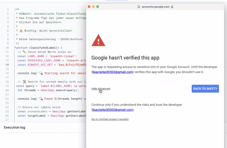 Go to KIWacht unsafe