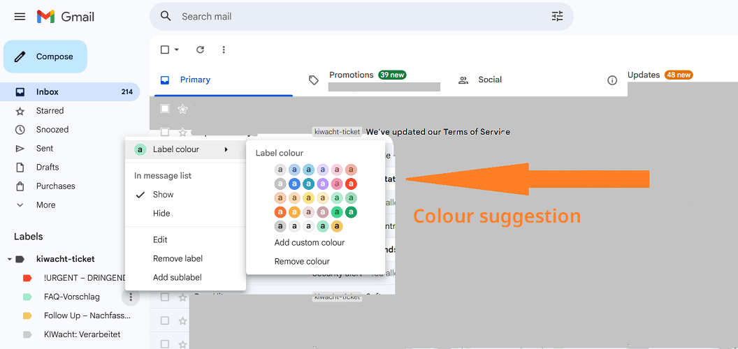 Step 5: Create all required labels